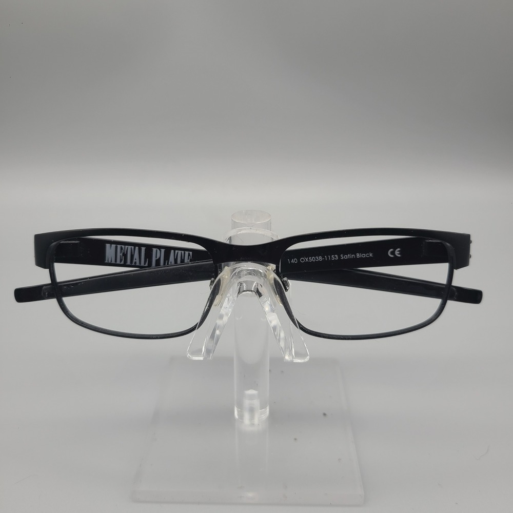 Oakley Metal Plate OX5038-1153 Satin Black Rectangular Eyeglass Frames 53-18-140